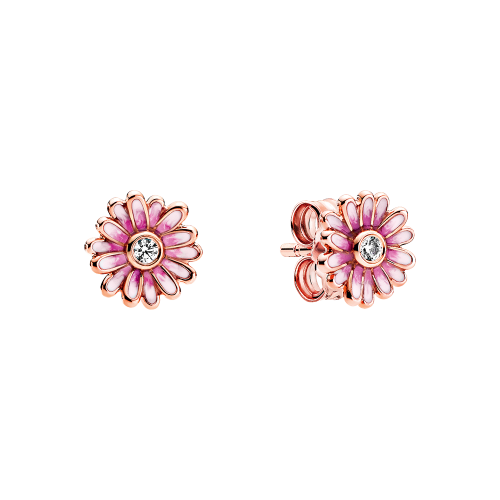 Pandora Ohrringe Rosafarbene Gänseblümchen mit Cubic Zirkonia 288773C01