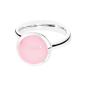 Tamara Comolli Bouton Ring Large Pinker Chalcedon R-BOU-l-ChPi-wg
