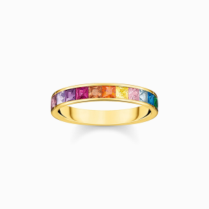 Thomas Sabo Rainbow Heritage Ring bunte Steine gold TR2403-996-7