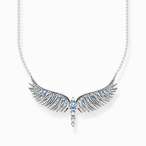 Thomas Sabo Rising Phoenix Kette Phönix-Flügel mit blauen Steinen silber KE2167-644-1