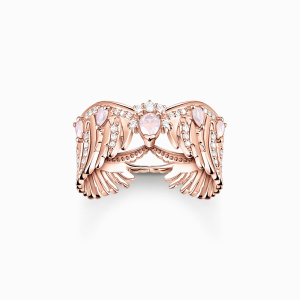 Thomas Sabo Rising Phoenix Ring Phönix-Flügel mit rosa Steinen roségold TR2411-323-9