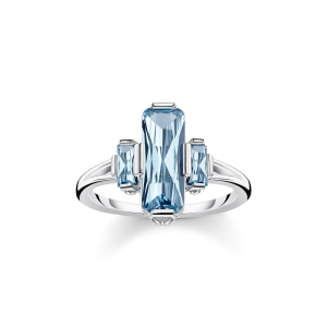 Thomas Sabo Sparkling Heitage Ring große blaue Steine TR2267-009-1
