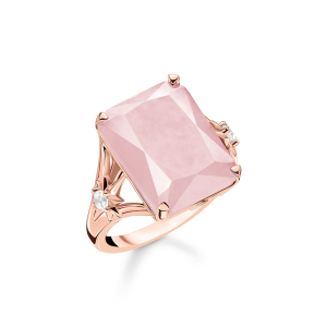 Thomas Sabo Sparkling Heitage Ring Stein rosa groß mit Stern TR2261-417-9