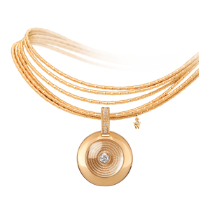 Wellendorff Collier Sonnenglanzfächer mit Amulett Goldschatz
