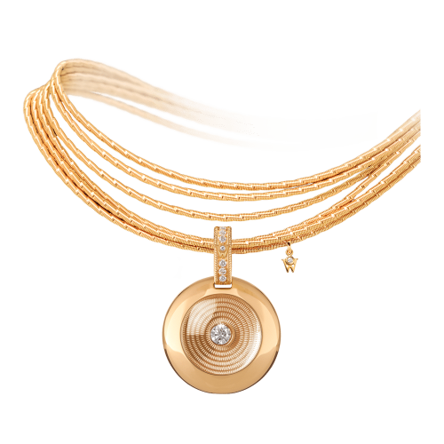 Wellendorff Collier Sonnenglanzfächer mit Amulett Goldschatz