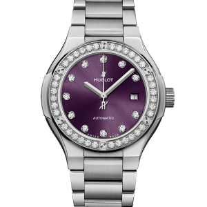 Hublot Classic Fusion Classic Fusion Titanium Purple Diamonds Bracelet 585.NX.897V.NX.1204
