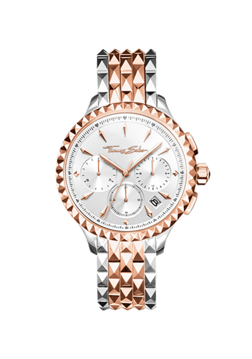 Thomas Sabo Rebel at Heart Damenuhr Rebel at Heart Chronograph roségold silber WA0347-277-201