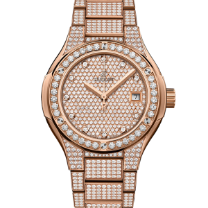 Hublot Classic Fusion Classic Fusion King Gold Full Pavé Bracelet 585.OX.9000.OX.3604