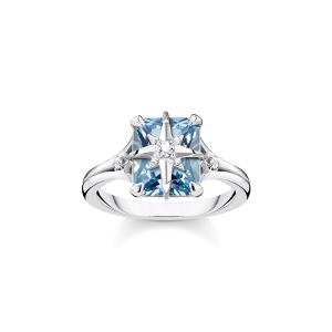 Thomas Sabo Sparkling Heitage Ring Stein blau mit Stern TR2288-644-1