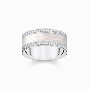 Thomas Sabo Sterling Silver Ring weiß mit Steinen Silber TR2446-041-14