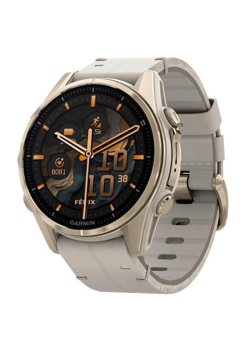 Garmin fēnix® 8 - 43 mm AMOLED Nebelgrau/Softgold 010-02903-40