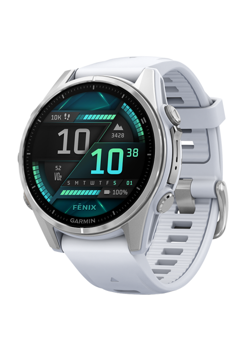 Garmin fēnix® 8 - 43 mm AMOLED Steinweiss/Silber 010-02903-00