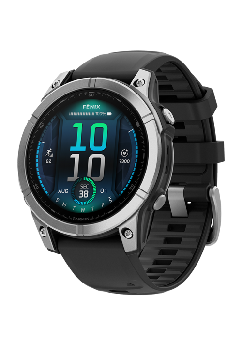 Garmin fēnix® E - 47 mm AMOLED Schwarz/Silber 010-03025-00