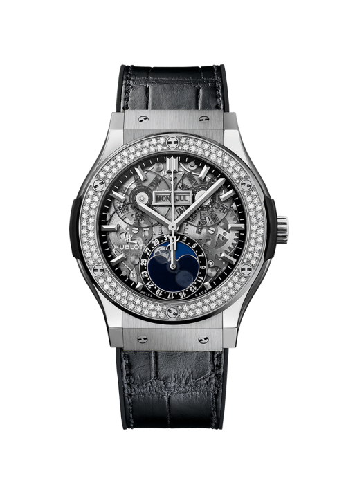 Hublot Classic Fusion Classic Fusion Aerofusion Moonphase Titanium Diamonds 517.NX.0170.LR.1104