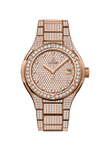 Hublot Classic Fusion Classic Fusion King Gold Full Pavé Bracelet 585.OX.9000.OX.3604