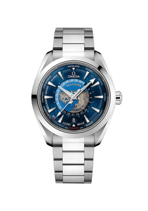 Omega Seamaster Aqua Terra 150 M Co‑Axial Master Chronometer GMT Worldtimer 43 mm 220.10.43.22.03.001