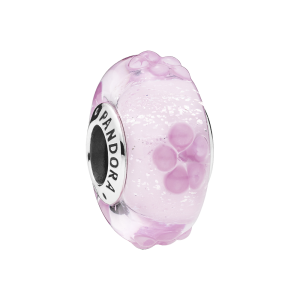 Pandora Charm mit pinkem Muranoglas 797901