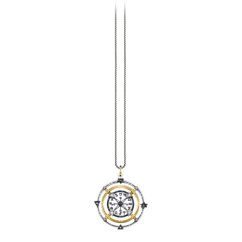 Thomas Sabo Anhänger Amulett Elements of Nature schwarz-gold PE906-849-7