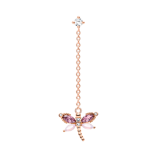 Thomas Sabo Einzel Ohrring Libelle mit Steine roségold H2187-321-7