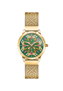 Thomas Sabo Kaleidoskop Damenuhr Kaleidoskop Libelle gold grün WA0369-264-211