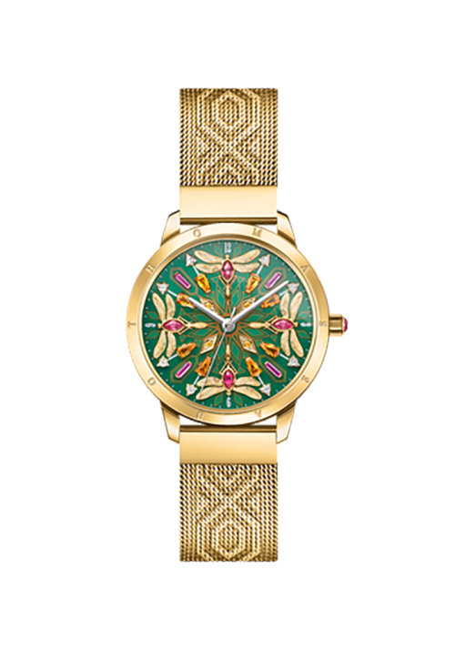 Thomas Sabo Kaleidoskop Damenuhr Kaleidoskop Libelle gold grün WA0369-264-211