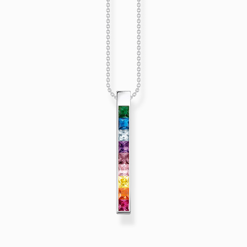 Thomas Sabo Rainbow Heritage Kette bunte Steine silber KE2146-477-7