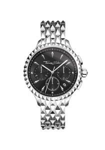 Thomas Sabo Rebel at Heart Damenuhr Rebel at Heart Chronograph silber schwarz WA0346-201-203