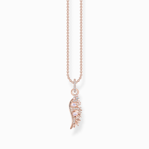 Thomas Sabo Rising Phoenix Kette Phönix-Flügel mit rosa Steinen roségold KE2168-323-9