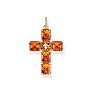 Thomas Sabo Sparkling Heitage Anhänger Kreuz orange Steine PE880-971-8