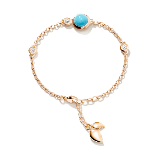 Tamara Comolli Bouton BOUTON Armband Mini Chain Turquoise B-BOU-c-Tur-sm-rg