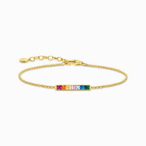 Thomas Sabo Rainbow Heritage Armband bunte Steine gold A2068-996-7