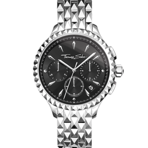 Thomas Sabo Rebel at Heart Damenuhr Rebel at Heart Chronograph silber schwarz WA0346-201-203