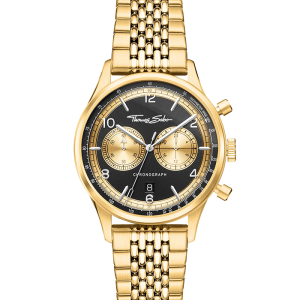 Thomas Sabo Rebel at Heart Herrenuhr Rebel at Heart Chronograph gold schwarz WA0376-264-203