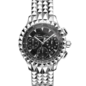 Thomas Sabo Rebel at Heart Herrenuhr Rebel at Heart Chronograph silber schwarz WA0358-201-203