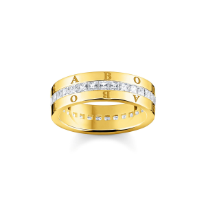 Thomas Sabo Sparkling Heitage Bandring weiße Steine Pavé gold TR2361-414-14