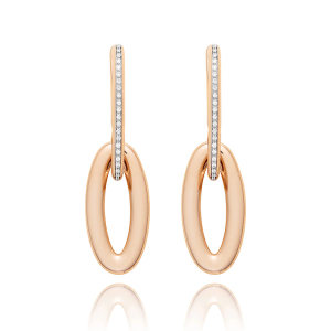 Nanis Libera Ovale Ohrringe „Libera Icon“ aus Roségold und Diamanten OS3-604