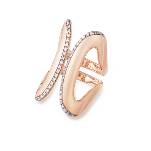 Nanis Libera Statement Ring „Libera Icon“ aus Roségold und Diamanten AS3-604