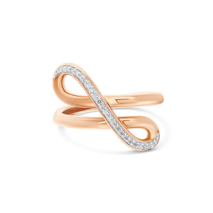 Nanis Libera Verflochtener Ring “Libera” aus Roségold und Diamanten AS17-602