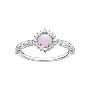 Thomas Sabo Ring opalfarbener Stein rosa schimmernd TR2344-166-7