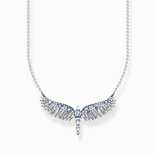 Thomas Sabo Rising Phoenix Kette Phönix-Flügel mit blauen Steinen silber KE2169-644-1