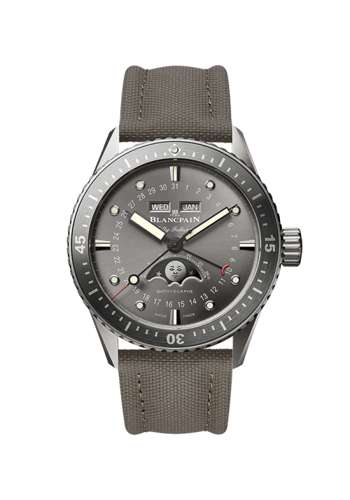 Blancpain Fifty Fathoms Bathyscaphe Quantlème Complet Phases De Lune 5054-1210-G52A