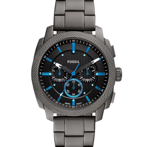 Fossil Machine Herrenuhr Chronograph Edelstahl anthrazit FS6098