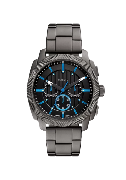 Fossil Machine Herrenuhr Chronograph Edelstahl anthrazit FS6098