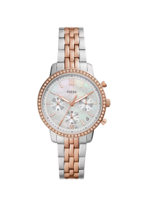 Fossil Neutra Damenuhr Chronograph Edelstahl zweifarbig ES5279