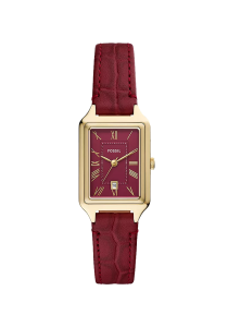 Fossil Raquel Damenuhr Krokoprägung Leder rot ES5383