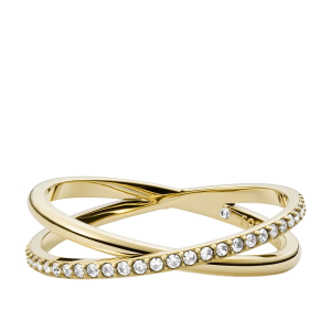 Fossil Ring Ellis Pavé Glitz Edelstahl goldfarben JF03752710