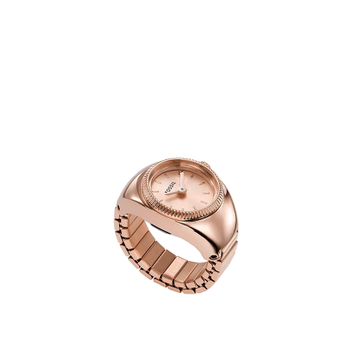 Fossil Ringuhr 2-Zeiger-Werk Edelstahl roségoldfarben ES5247