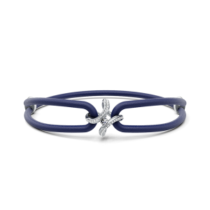 Niessing Spannring Ära Highlights Armband N392915 Platinum Leder Night Blue