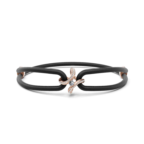 Niessing Spannring Ära Highlights Armband N392915 Supla Grenadine Leder schwarz