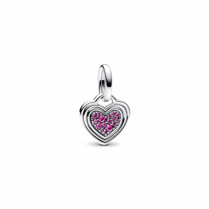 Pandora Gravierbarer Rosafarbener Herz Charm-Anhänger 793754C01